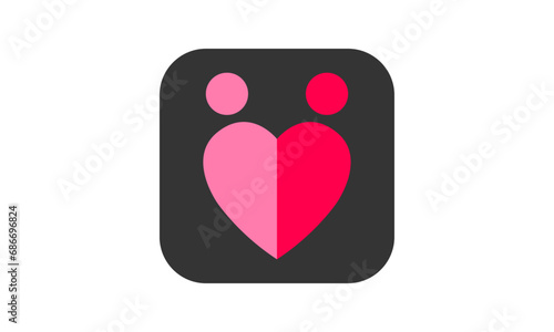 Heart dating logo	
