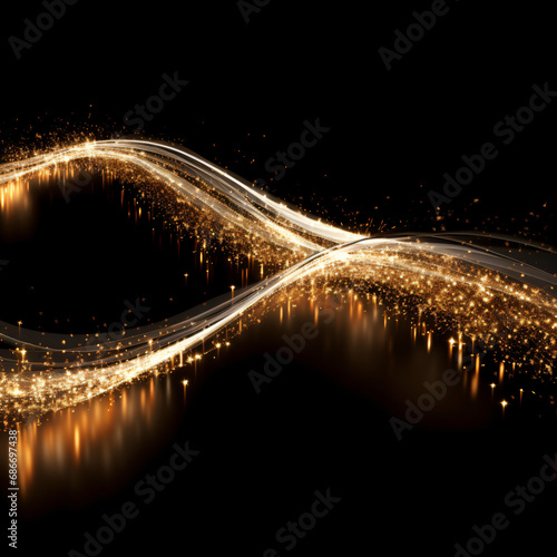 black and gold background, curve, line, luxury,