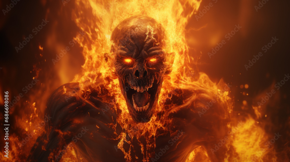 Man suffering hellish tortures, addiction, drug withdrawal concept Man suffering hellish tortures, addiction, drug withdrawal concept