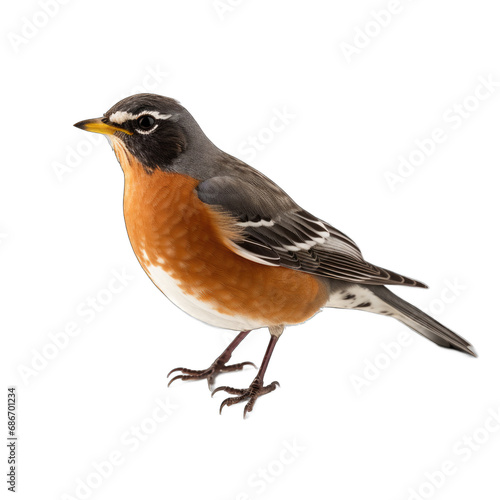American Robin isolated on transparent background