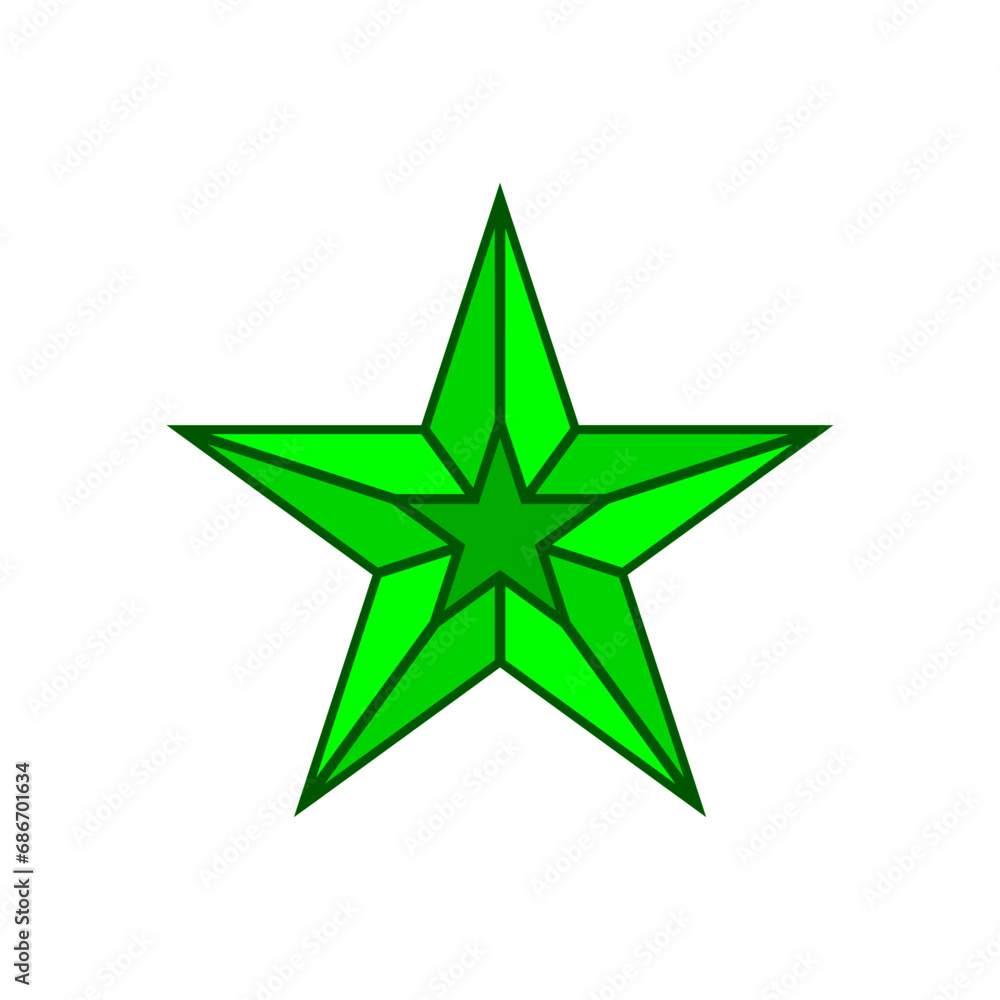 Black and green Christmas star line icon illustration vector. 3d star award logo isolated on white background. Black and green Christmas star line icon illustration vector. 3d star award logo isolated on white background.