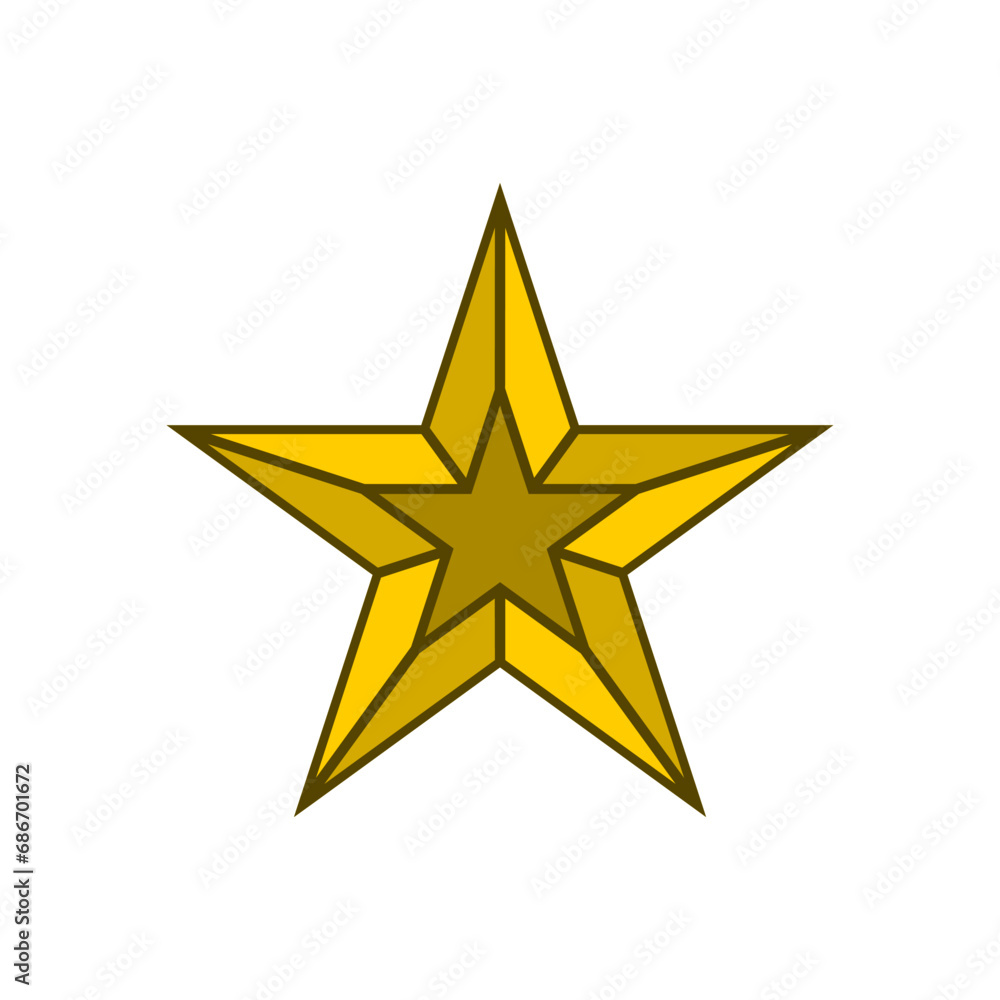 Black and yellow gold Christmas star line icon illustration vector. 3d star award logo isolated on white background. Black and yellow gold Christmas star line icon illustration vector. 3d star award logo isolated on white background.
