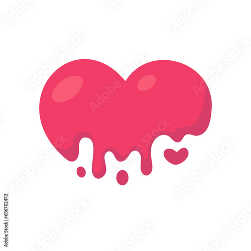 Broken heart. Pink Heart is heartbroken and hurt from divorce from her lover.