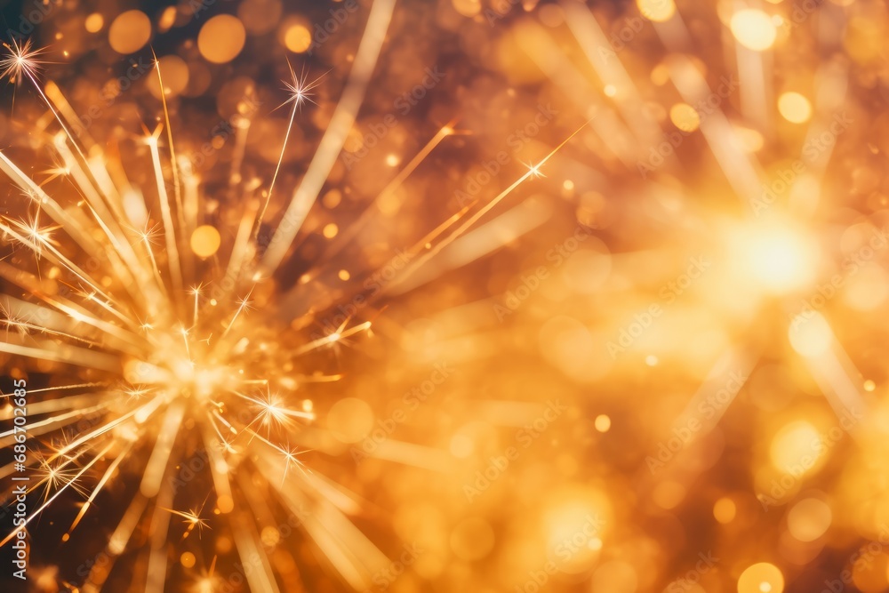 Obraz premium Bright sparkler shining on New Year's Eve party