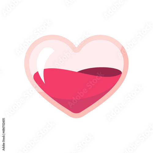 Broken heart. Pink Heart is heartbroken and hurt from divorce from her lover.