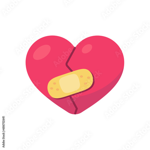 Broken heart. Pink Heart is heartbroken and hurt from divorce from her lover.