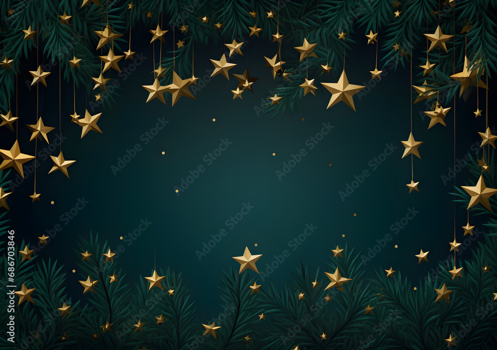 christmas background with stars and snowflakes