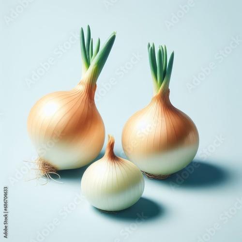 onion on white background