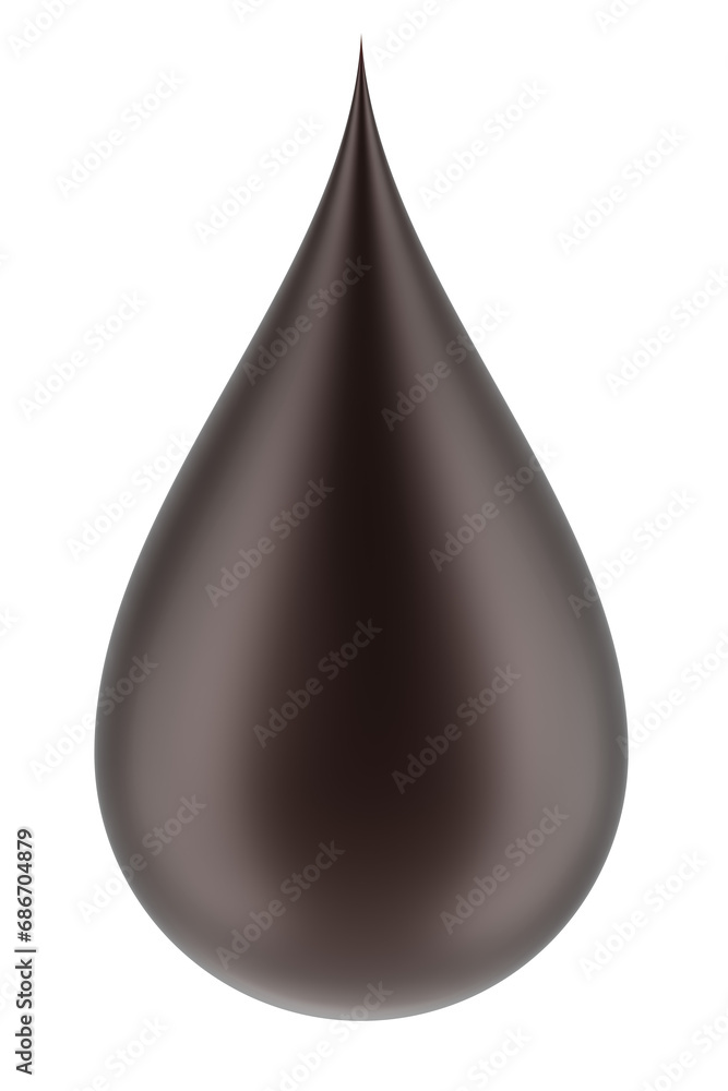 Chocolate Drop, brown drop. 3D rendering isolated on transparent background Chocolate Drop, brown drop. 3D rendering isolated on transparent background