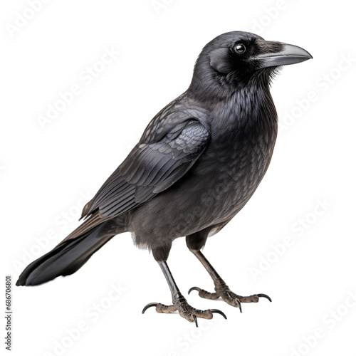 American Crow isolated on transparent background © Olezhan