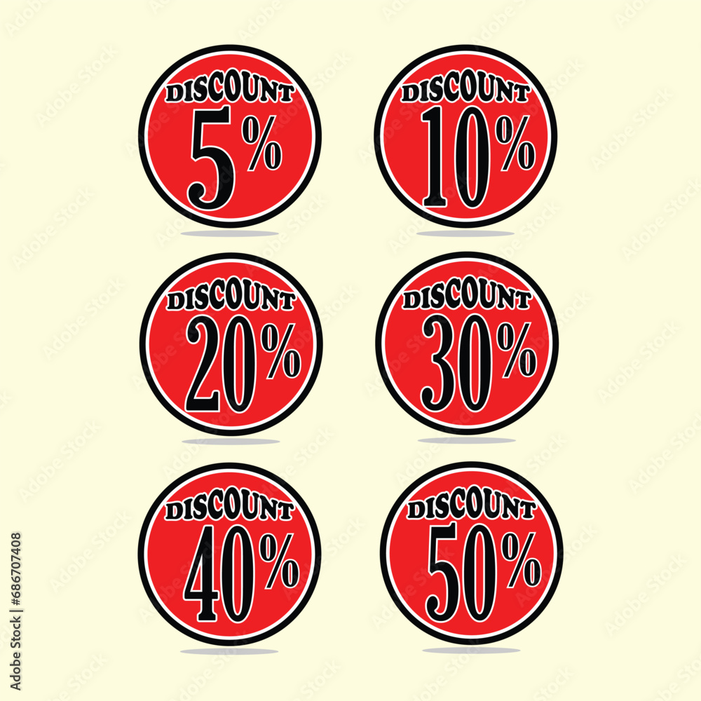 Obraz premium set of sale labels