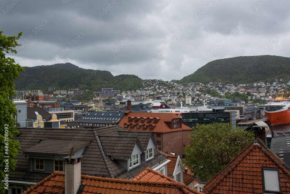 view on the roofs of the town 