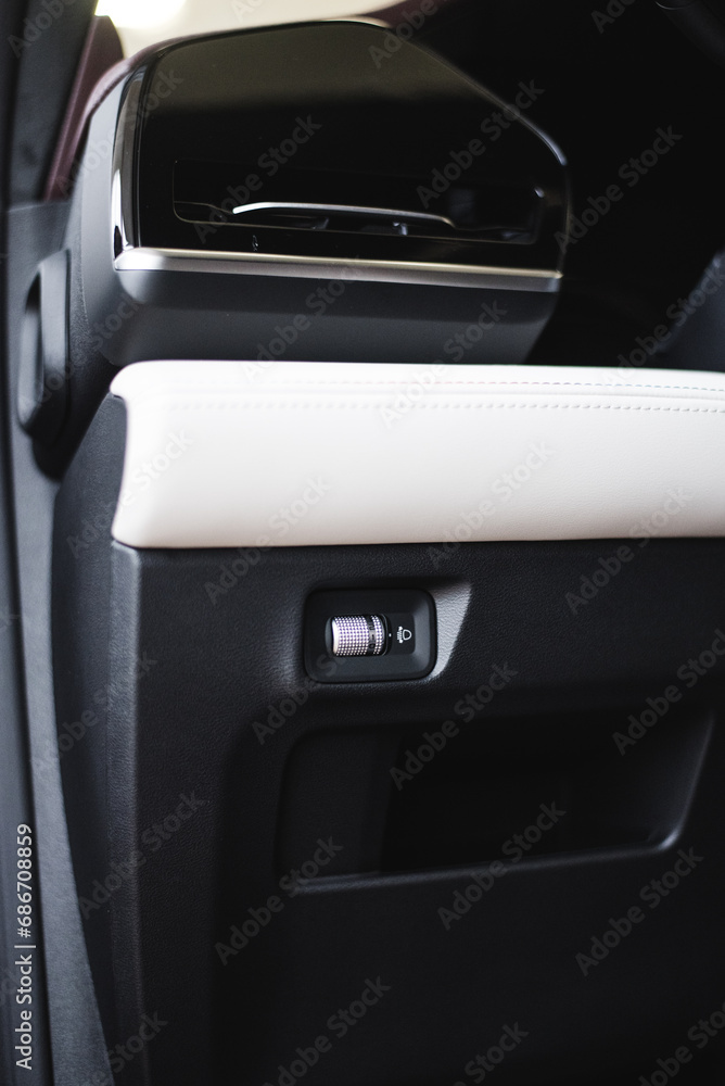 car ventilation system near the steering wheel