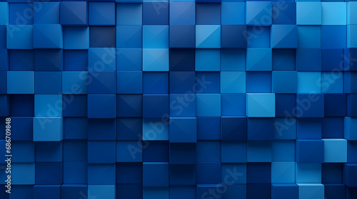Monochromer Hintergrund aus geometrischen Formen, blau