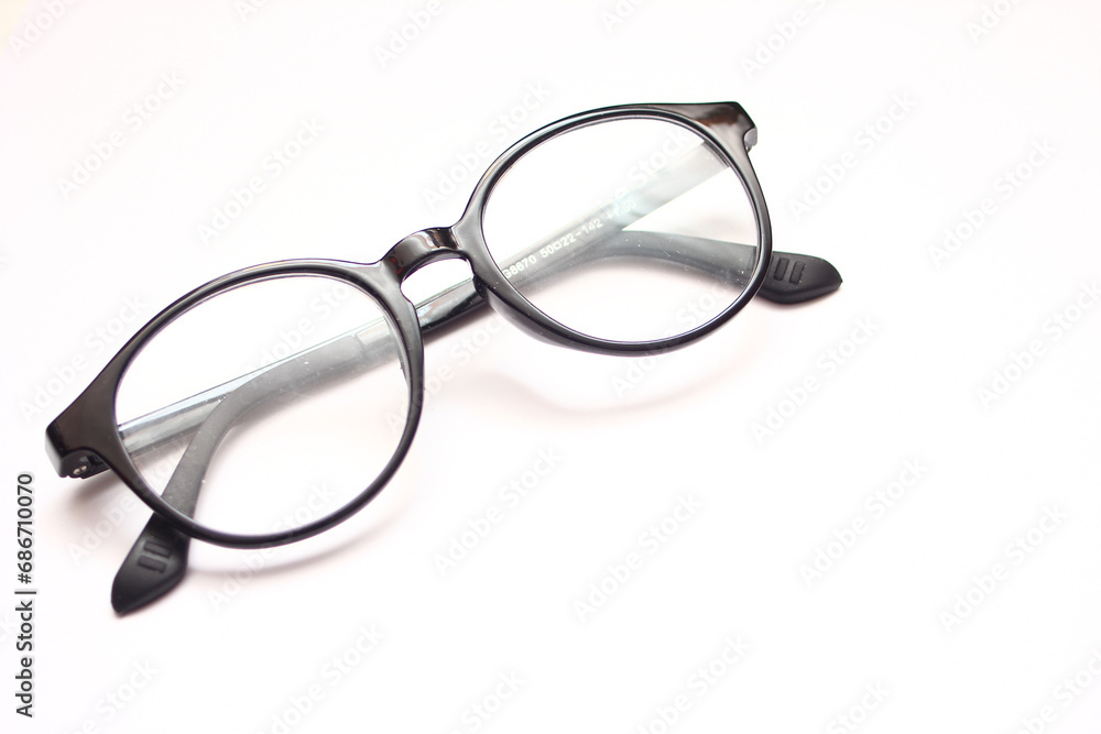 Glasses isolated on a white background. Eyeglass frame. Glasses isolated on a white background. Eyeglass frame.