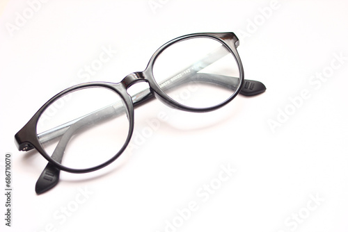 Glasses isolated on a white background. Eyeglass frame.