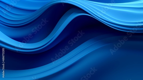 Blue abstract background with smooth lines in it. 3d rendering, 3d illustration.