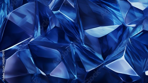 abstract background of blue crystal. 3d rendering, 3d illustration.