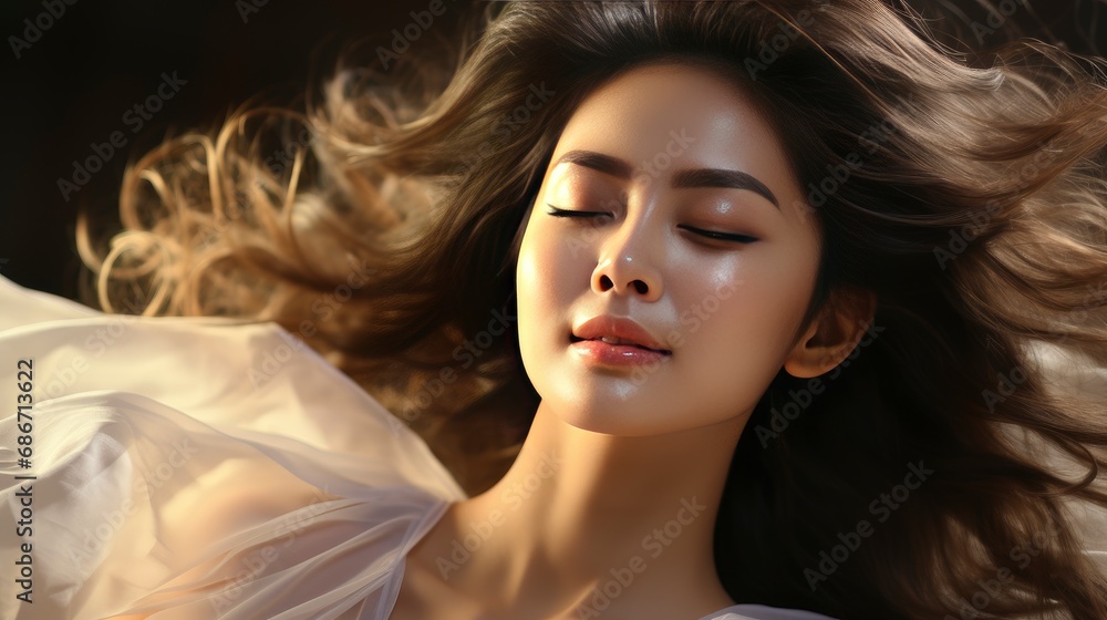 Young Asian Woman Waking Morning,  Background HD For Designer