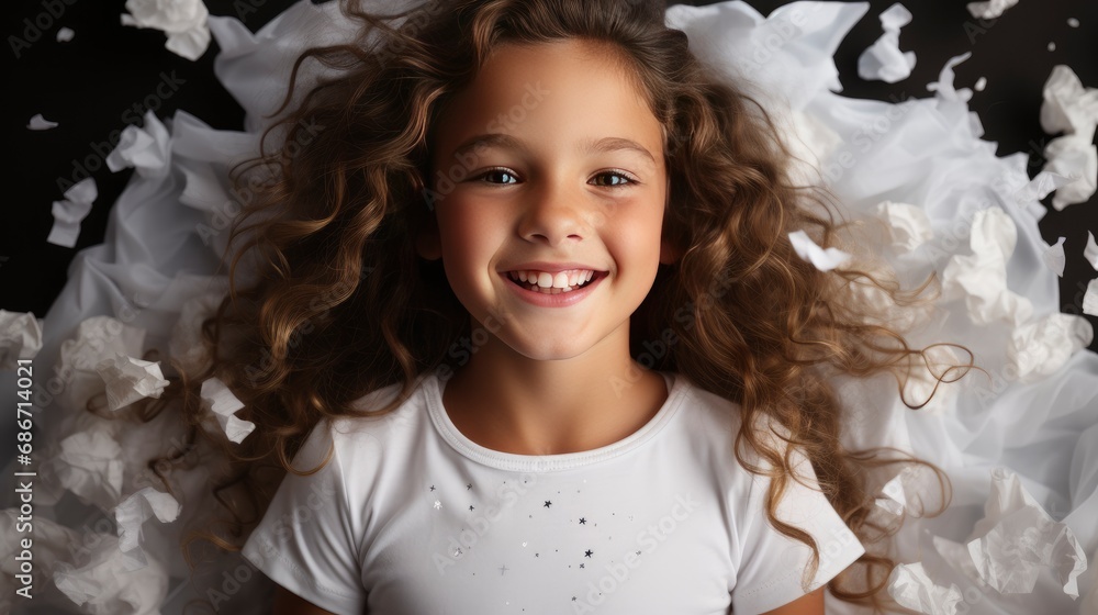Young Girl Stretching Bed After Wake, Background HD For Designer Young Girl Stretching Bed After Wake, Background HD For Designer