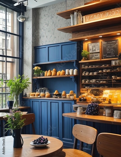 a table with a plate of food on it in a room