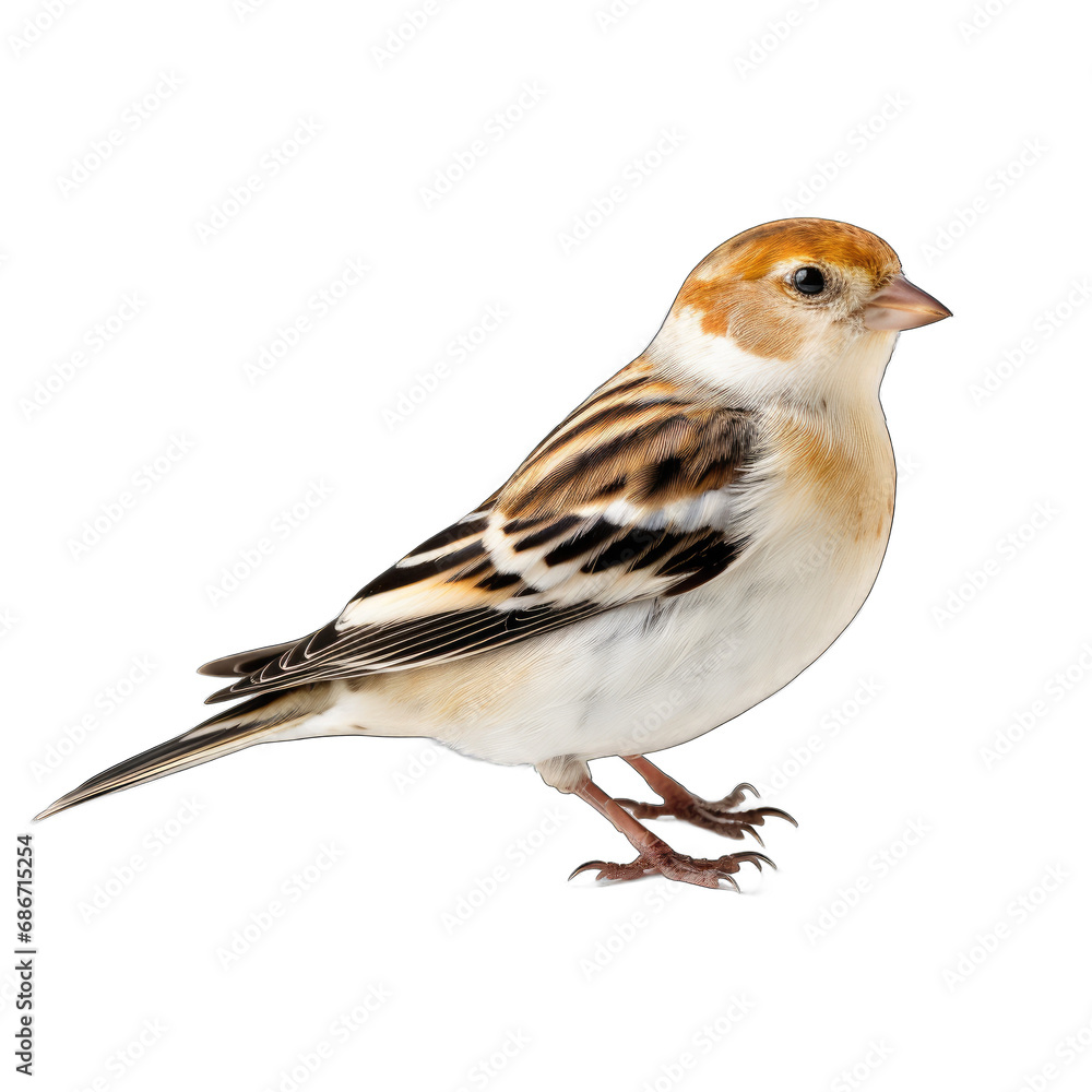 Fototapeta premium Snow Bunting isolated on transparent background