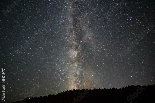 Starry night sky in the Utah desert