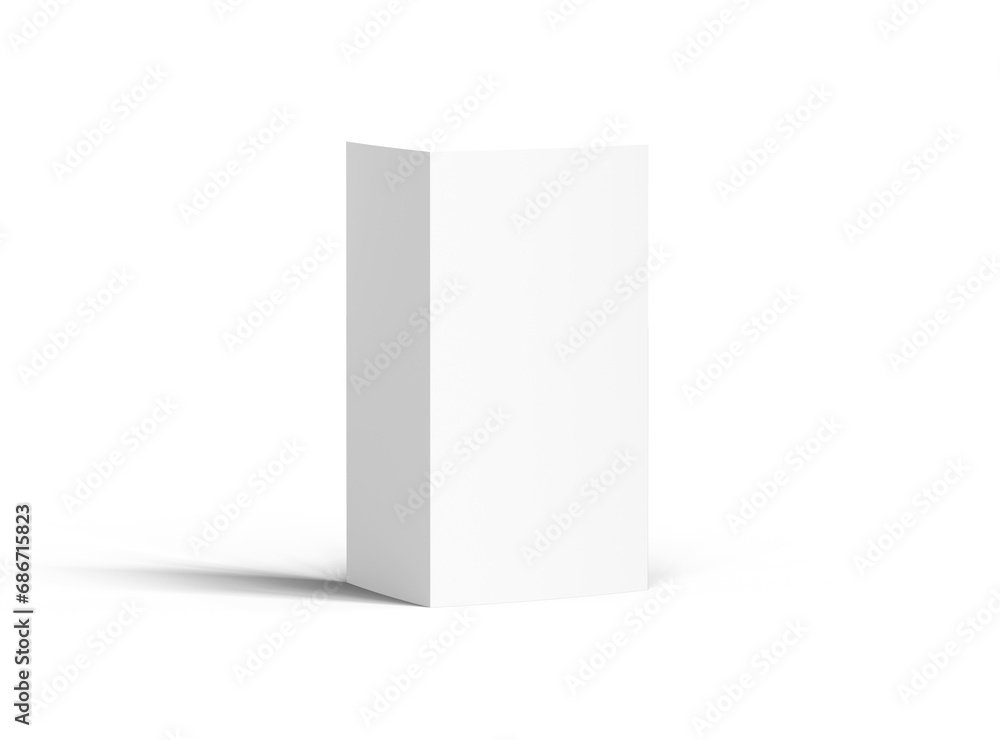 Blank Half Fold 8.5x11 letter brochure 3d render on a transparent background Blank Half Fold 8.5x11 letter brochure 3d render on a transparent background