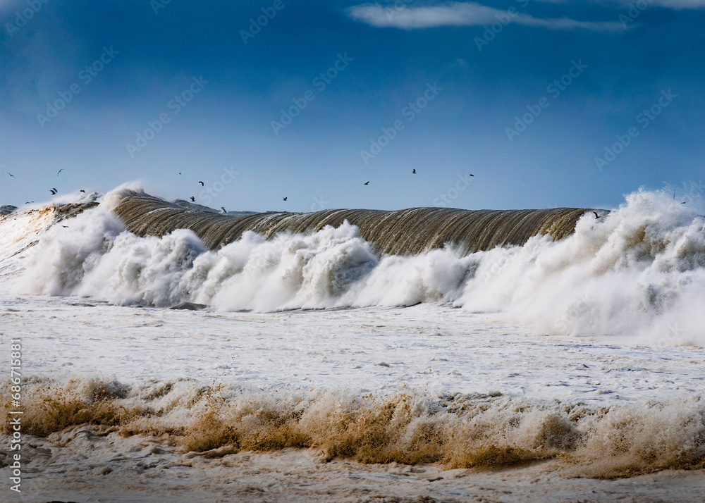 Sea waves on stormy days. Maritime unrest. Sea waves on stormy days. Maritime unrest.