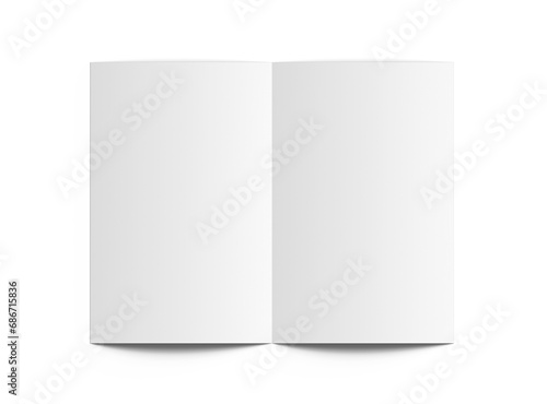 Wallpaper Mural Blank Half Fold 8.5x11 letter brochure 3d render on a transparent background  Torontodigital.ca