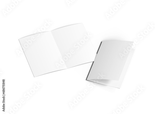 Wallpaper Mural Blank Half Fold 8.5x11 letter brochure 3d render on a transparent background  Torontodigital.ca