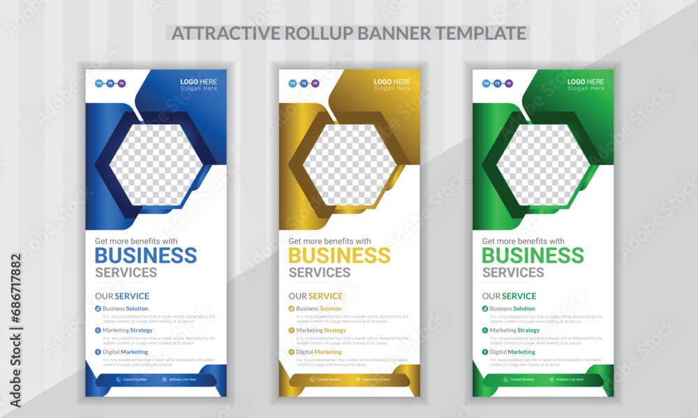 Attractive rollup banner design template Attractive rollup banner design template