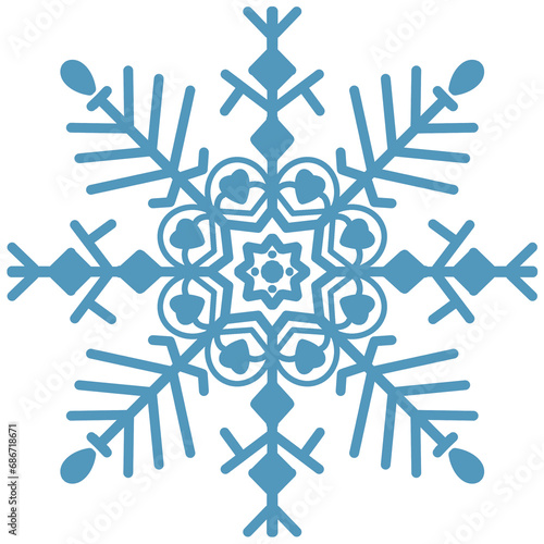 Snowflakes design shape and colors blue gold black for Christmas day and winter season.