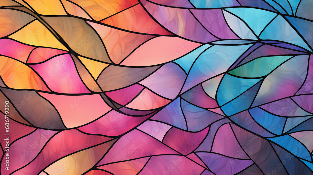 colorful stained glass background - obrazy, fototapety, plakaty 