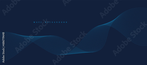 Abstract digital technology futuristic blue background. © VectorStockStuff