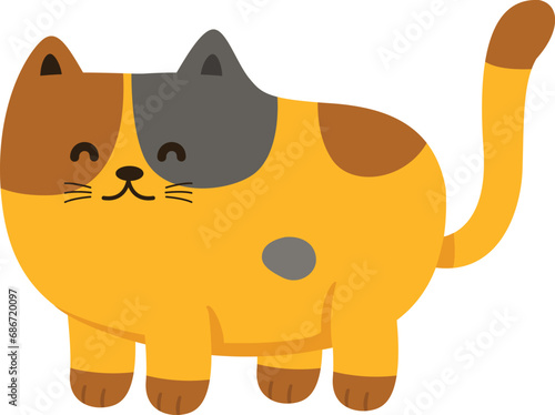 illustration of cat white on background vector