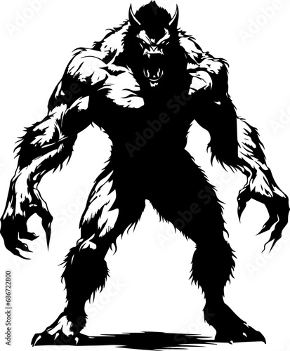 Werewolf silhouette 