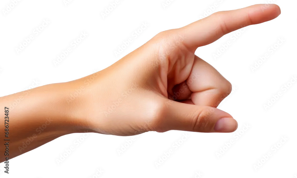 Female, women's hands with fingers pointing isolated on transparent background Female, women's hands with fingers pointing isolated on transparent background