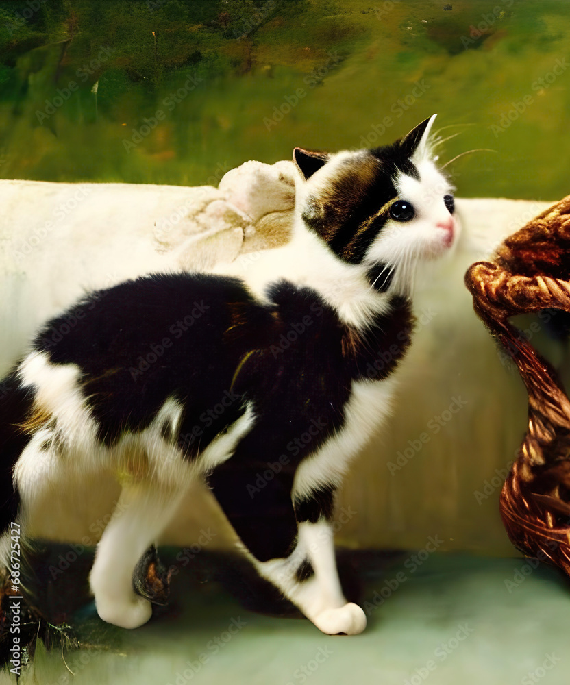 Obraz premium painting of a tabby cat