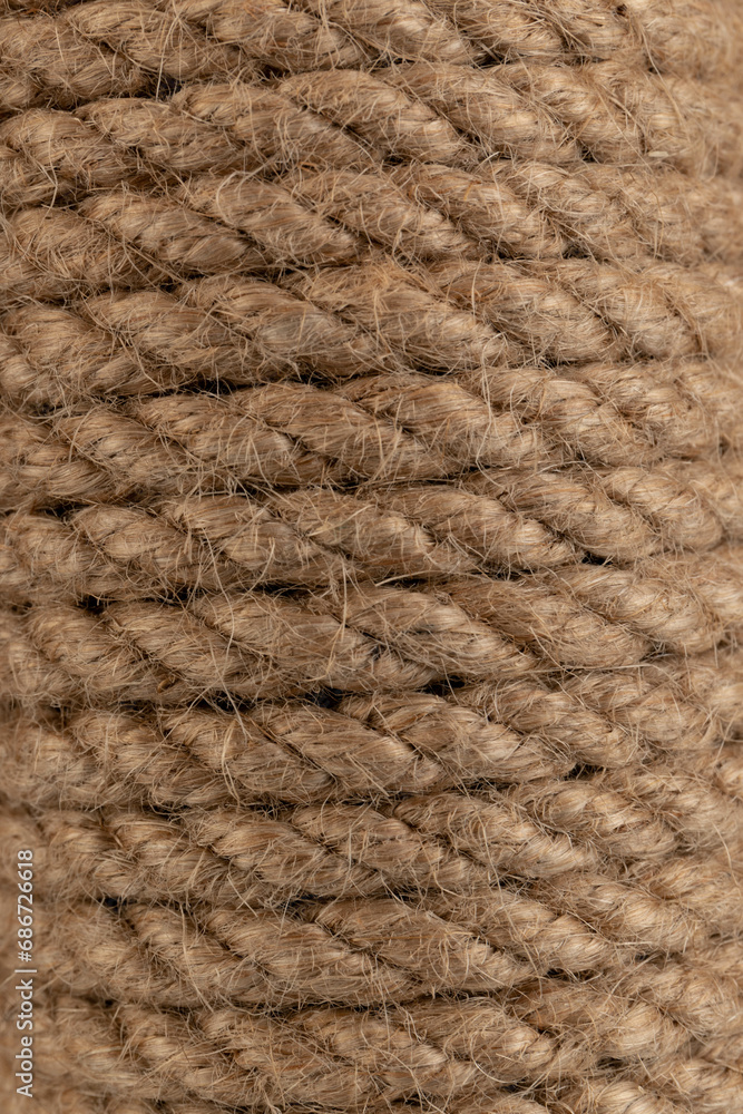 Sisal rope cat scratcher in close-up. Sisal rope cat scratcher in close-up.