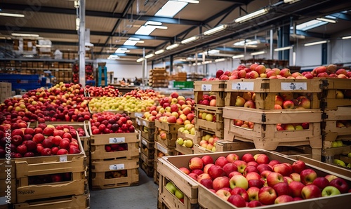 A Bounty of Apples in an Abundant Warehouse photo