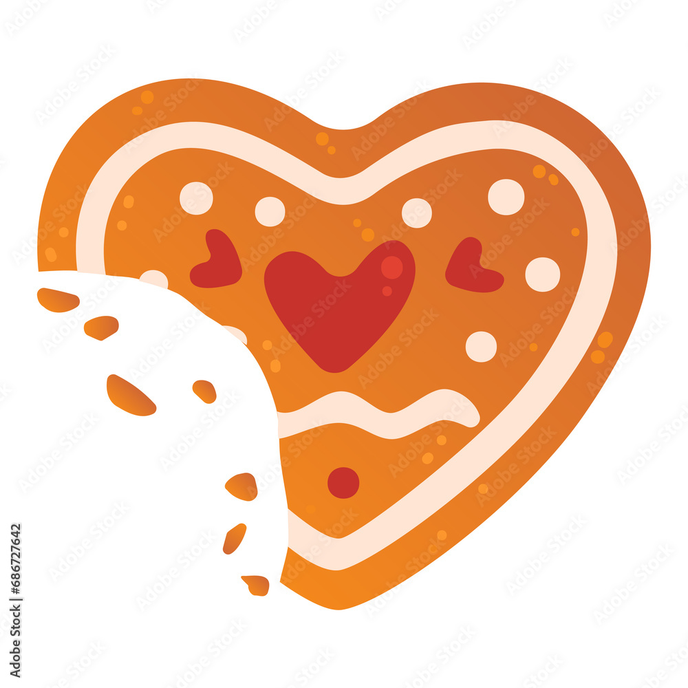 Gingerbread broken cookies. Winter homemade sweets, broken cookies . Cartoon Vector illustration. Gingerbread broken cookies. Winter homemade sweets, broken cookies . Cartoon Vector illustration.