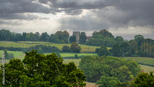 A view across to St Nicholas Church in Sandhurst Green, Kent, England photo