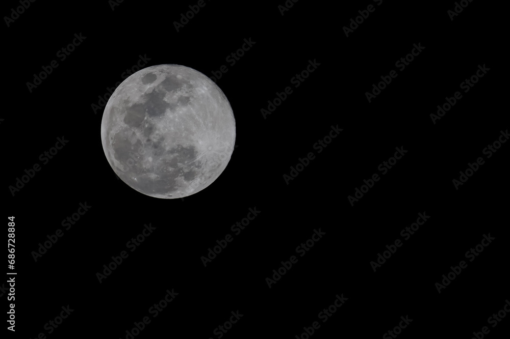 Close up full moon on the sky Close up full moon on the sky