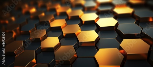 abstract background, abstract hexagon shape, 3d effect