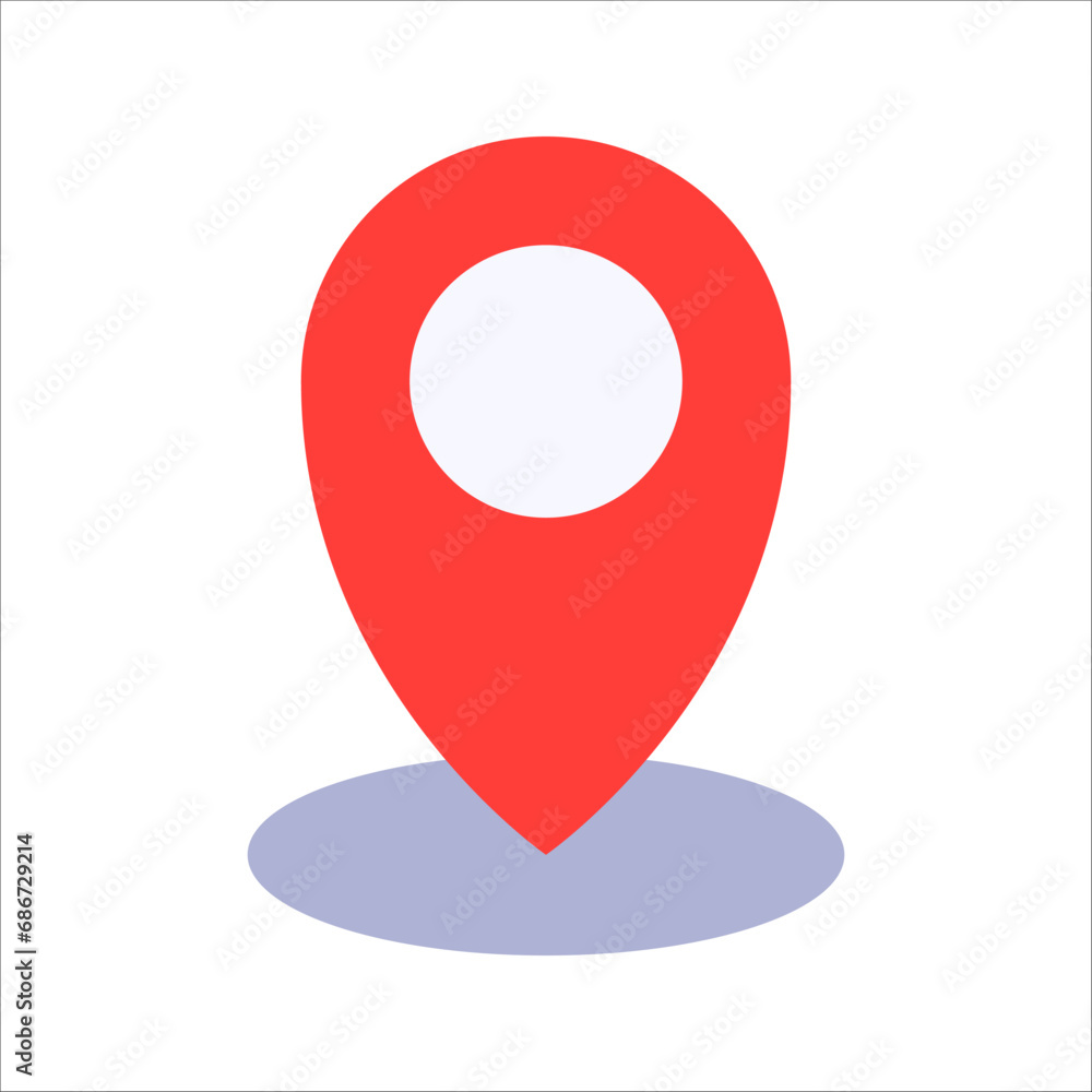 Pin icon. Location icon vector. destination icon. map pin, vector illustration on white background Pin icon. Location icon vector. destination icon. map pin, vector illustration on white background