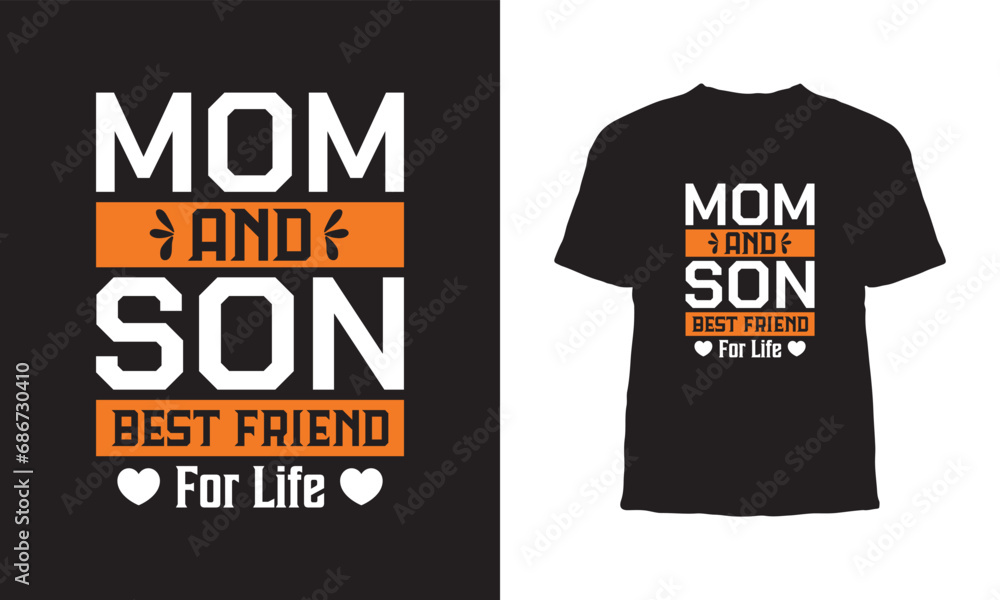 Premium Vector | Mom and son best friends for life typography tshirt design Premium Vector | Mom and son best friends for life typography tshirt design