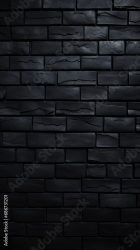 black brick wall stock photo  clean minimalist lines  minimalist designs created with Generative Ai