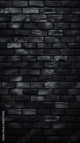 black brick wall stock photo  clean minimalist lines  minimalist designs created with Generative Ai