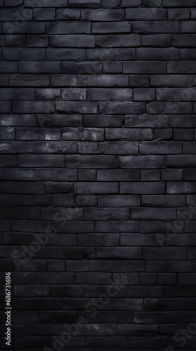 black brick wall stock photo  clean minimalist lines  minimalist designs created with Generative Ai